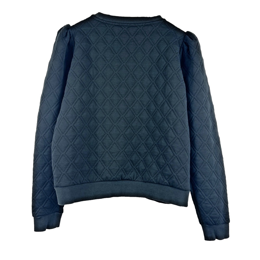 Tuckernuck Tnuck Sport Black Puff Sleeve Campbell Pullover Sweatshirt L SPF - Picture 2 of 7